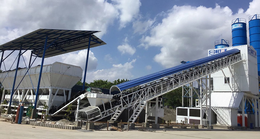 Container type concrete batching plant