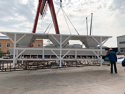 Hamac 35m3 concrete batching plant delivering to the African customer